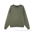 Oversize thick washed retro men's sweater